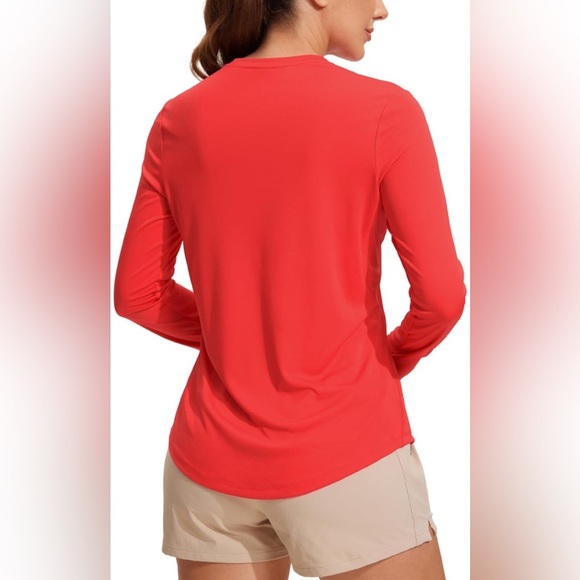 CRZ Yoga Women’s UPF 50+ Sun Long Sleeve Rash Guard Shirt Size Medium NWT - Picture 2 of 12